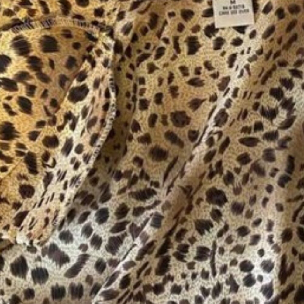 Notations Leopard Print Button-Up Blouse Women’s … - image 6